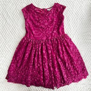 American Girl Girls Size 10 Pink Floral Lace Party Dress